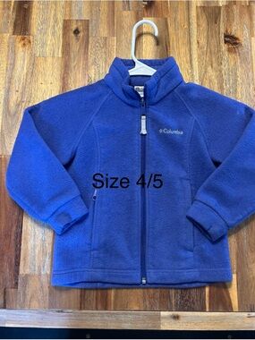 Columbia Royal Blue Full-Zip Kids Fleece Jacket